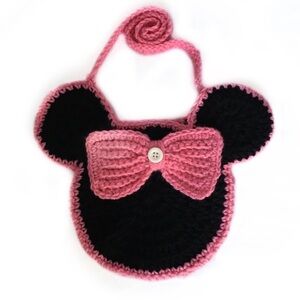 Minnie Mouse Black and Pink Purse